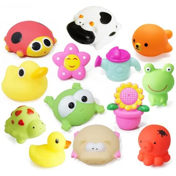 

1 PCS Bath Toys in the Bathroom Baby Toy for Children Water Spray Animal Soft Rubber Toys Duck Green Frog for Boys Girls CBT03