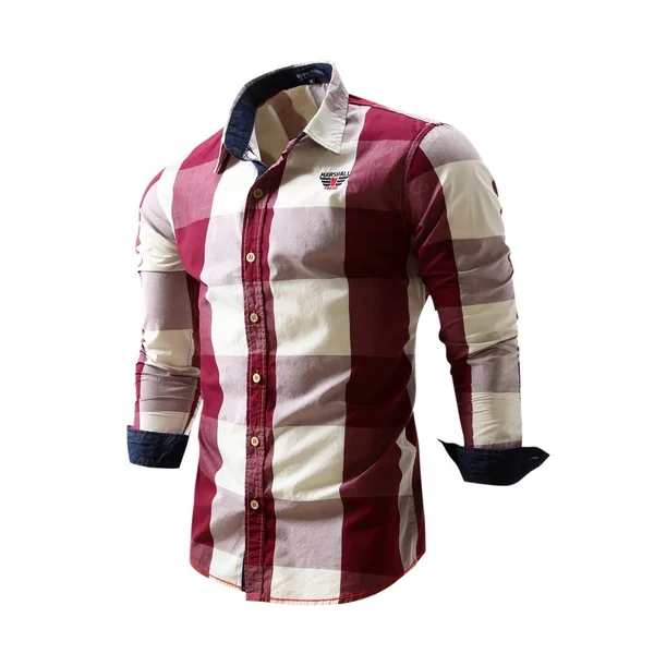 ZOGAA брендовая новая клетчатая рубашка 2018 Мужская рубашка с длинным рукавом Осень Зима тонкая одежда повседневные хлопковые рубашки плюс