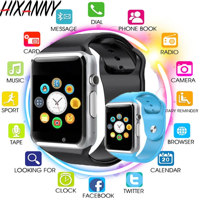 

WristWatch Bluetooth Smart Watch A1 Sport Pedometer With SIM Camera Smartwatch For Android Smartphone Russia T15 good than DZ09