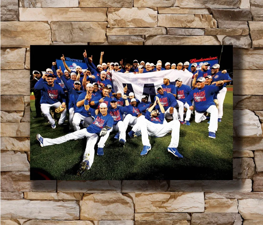 

N0073 MLB World Series 2016 Champions Chicago Cubs 8x12 20x30 24x36 Silk Poster Art L-W Canvas Print Decoration