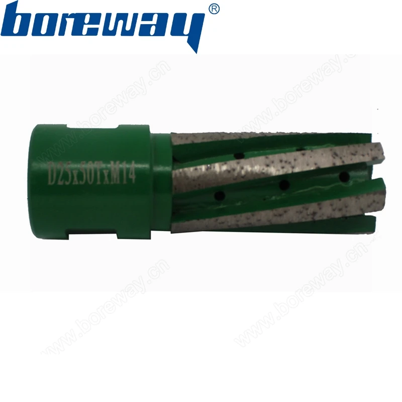 

Алмазные наконечники для фрез Boreway D25 * 50T * M14, используемые с ЧПУ для фрезерования гранитных мраморных плит