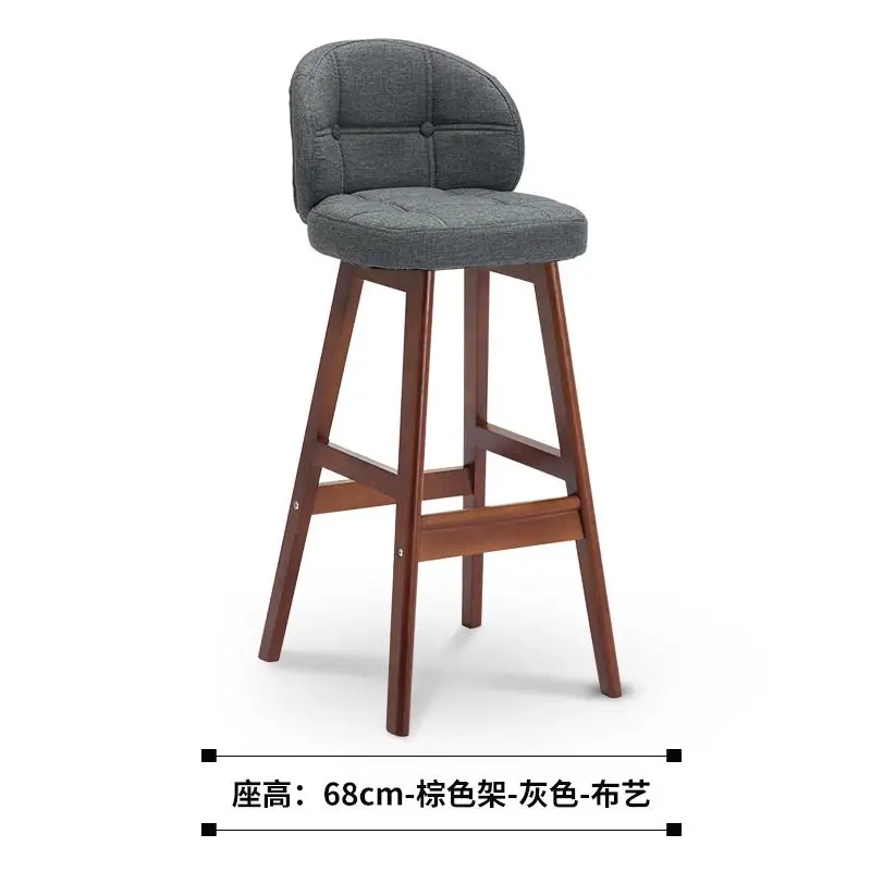 Жизнь американский стиль устойчивый деревянный стул современный минималистичный Европейский ретро высокие стулья спинка высокий домашний барный стул высокий табурет шезлонг - Цвет: style21