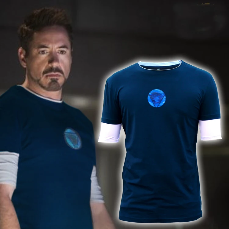 

Iron man 3 T-Shirt Short Sleeve reactor I LOVE YOU U 3000 TIMES T shirts Cosplay Tshirt Cotton Tops Tees