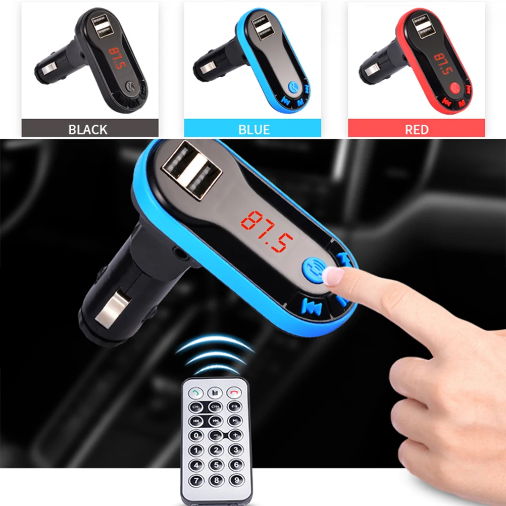 

12V Car Mounted MP3 Player Dual USB Charger LED Display Multi Function Player 3 Colors Cigarette Lighter With Remote Control