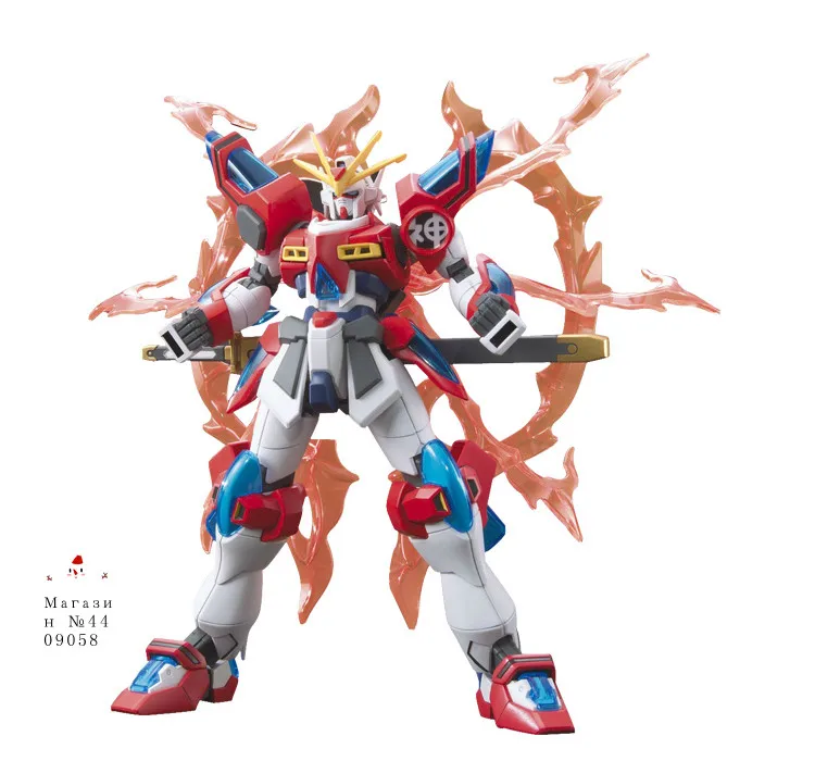 

Bandai 1/144 scale model HGBF 043 TRY Kamiki Burning Gundam mini robot Action Figure Assembly model kits