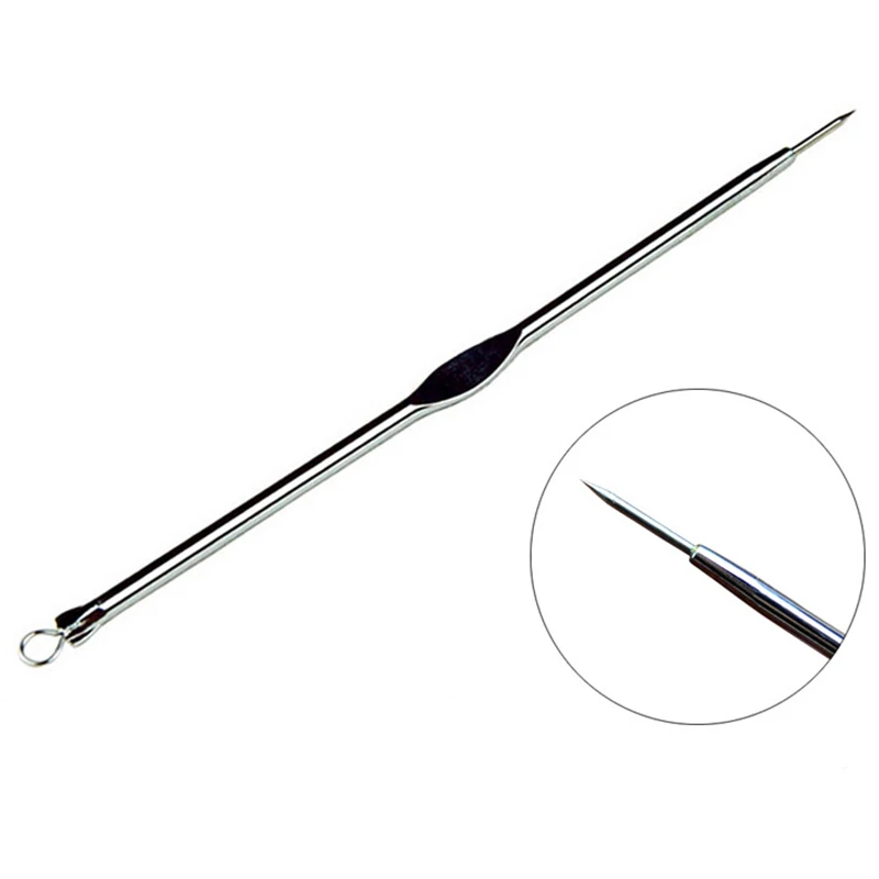 

2 PCS Silver Blackhead Comedone Acne Blemish Extractor Remover Cosmetic Tool Stainless Needles Remove Tool