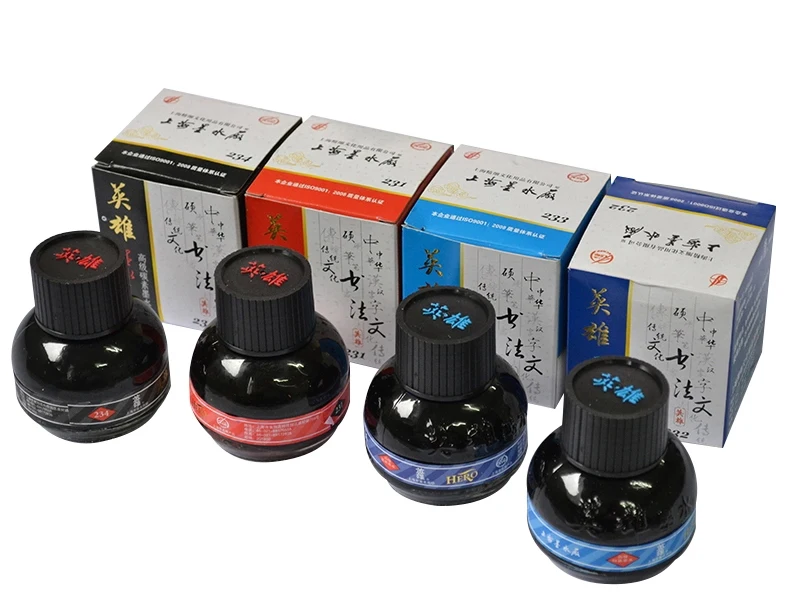 Fountain Pen Ink Classic Hero 60ml Glass Ink Bottles 4 Colors To Choose