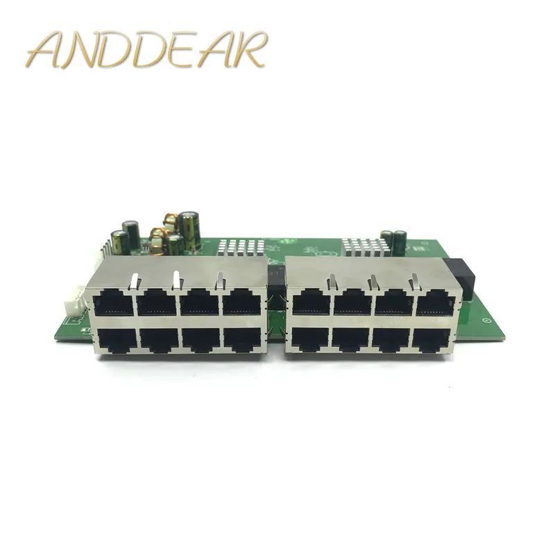 OEM New model 16Port Gigabit Switch Desktop RJ45 Ethernet 10/100/1000mbps Lan Hub switch 16 portas motherboard | Компьютеры и офис