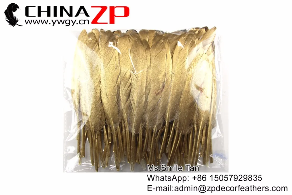 Printed glitter oneside Duck Feather (1)