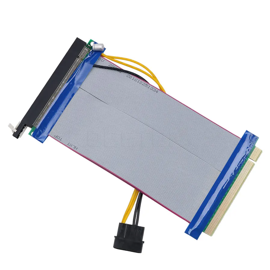Kebidu 19 см Molex power PCI E 16X to Riser Card адаптер преобразователь удлинитель Гибкий плоский