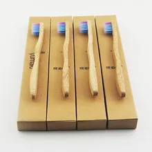 24 шт./партия детская красочная зубная щетка с зубной головкой Экологичная деревянная зубная щетка бамбуковая зубная щетка мягкая щетина Capitellum бамбуковое волокно