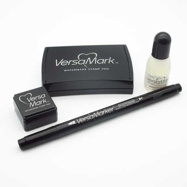 VERSAMARK STAMP PAD EMBOSSING INK PAD LARGE SMALL.PEN REFILL OIL