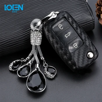 

2/3 Buttons Carbon Fiber Scratchproof Luxury Car Key Case For VW Volkswagen Jetta Golf 4 5 6 Polo Bora Car Key cover Protector
