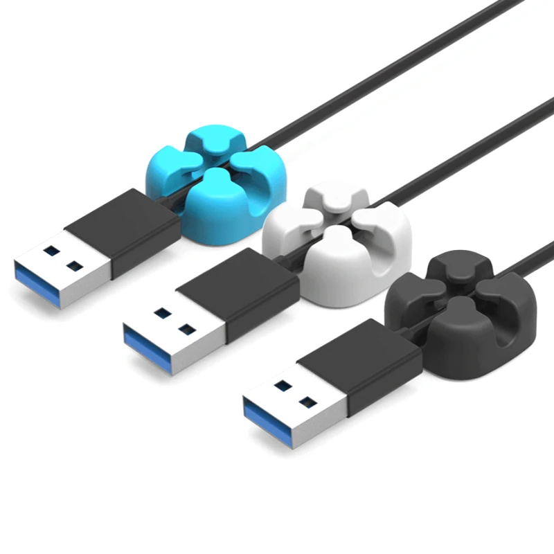 Colorful USB cable protector Cable Winder Wire Organizer Earphone