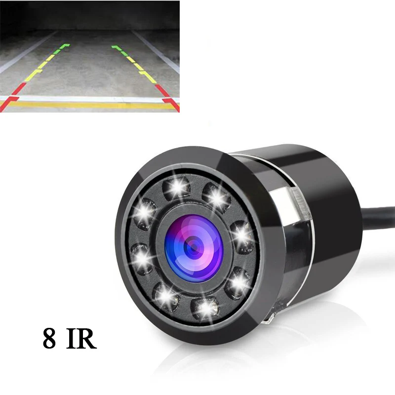 Универсальная камера ночного видения 18,5 мм, 8 ИК-камер заднего вида или передней парковки 2021 новая автомобильная камера заднего вида универсальная камера ночного видения водонепроницаемая 170 широкоугольная цветная hd камера