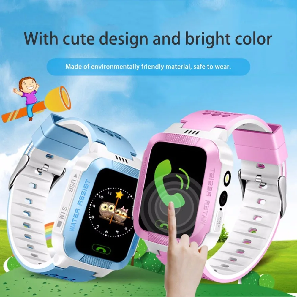 Y21S 1.4 Inch Colorful Touch Screen Smart Wrist Watch Phone Anti-lost Children SOS Call Camera Flashlight For Android 