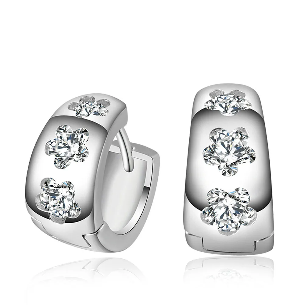 Женские серьги гвоздики из серебра 925 пробы с австрийским кристаллом|925 sterling|earring