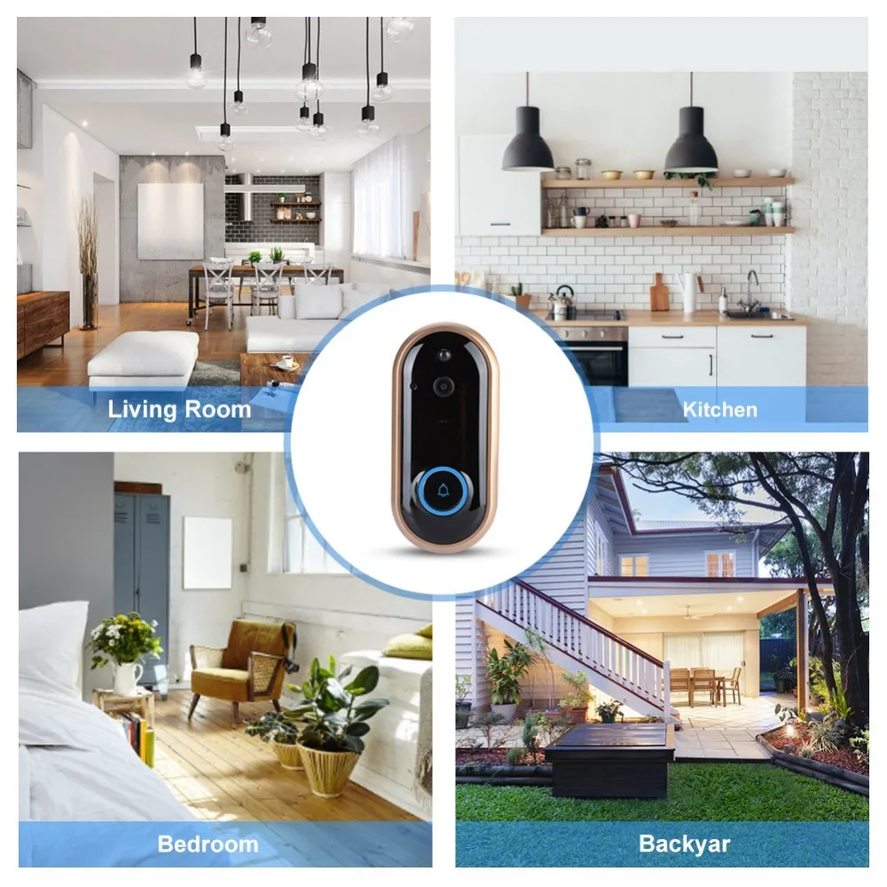 Новый Умный Wi-Fi видео дверной звонок беспроводной домашней безопасности домофон Видимый домофон с Chime 2 противоугонные конструкции