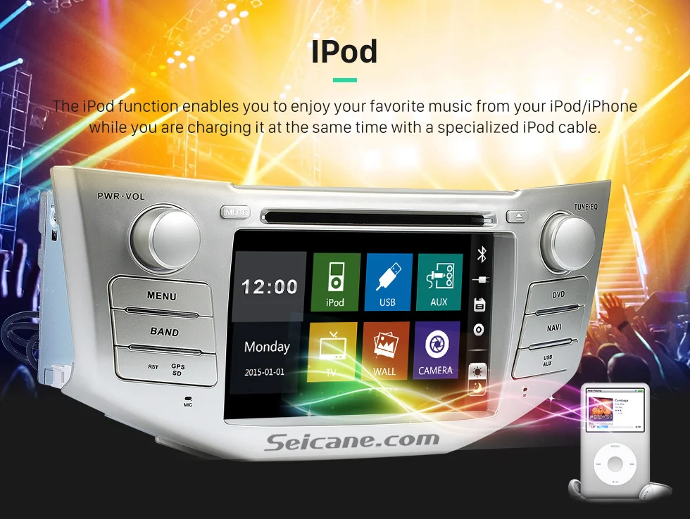 Best Seicane 2 din 7" WINCE 6.0 Bluetooth WIFI GPS FM Car DVD Player for Toyota Harrier Lexus RX 300 330 350 400H Support SD DVR IPOD 5 Best Seicane 2 din 7" WINCE 6.0 Bluetooth WIFI GPS FM Car DVD Player for Toyota Harrier Lexus RX 300 330 350 400H Support SD DVR IPOD 5