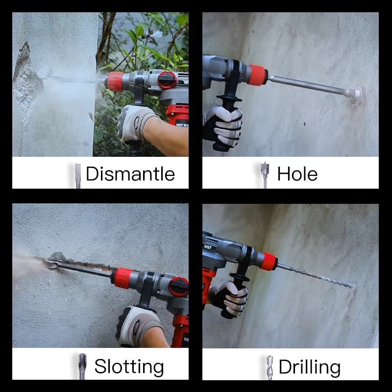 850 Вт Электрический Перфоратор с BMC 4 функции YAT перфоратор отбойный молоток для цемента Проводная Мощная ударная дрель