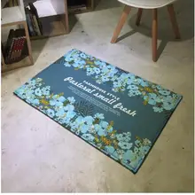Оставьте цветочный узор короткий плюшевый ковер прикроватная напольная коврик для ванной коврик для ног