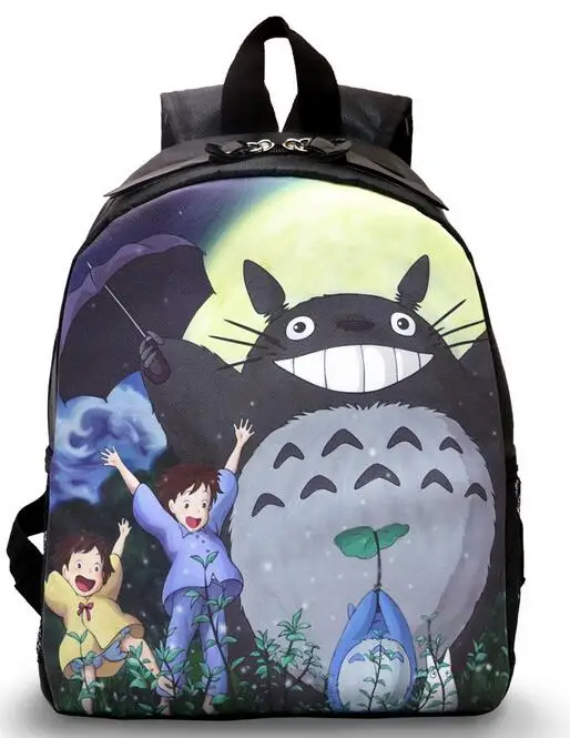 

3D Totoro printing travel softback unisex cartoon polyester girls boys children backpack