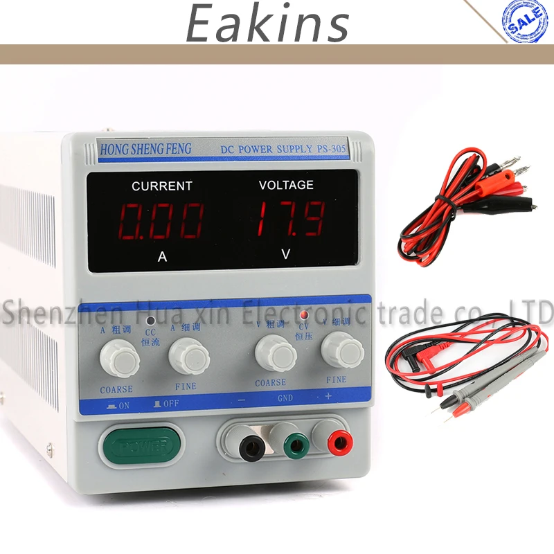 

PS305 DPS High precision Digital Adjustable DC Power Supply 0-30V 0-5V For Lab Notebook computer repair EU Plug 220V