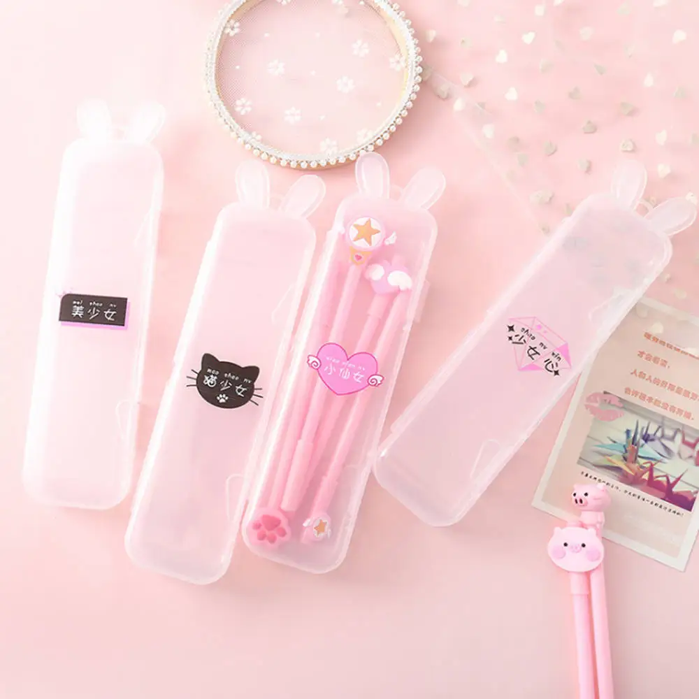 

1 Pc Korean Creative Cute Pencil Case Pencil Bag Transparent Pencil Case Stationery Organizer Gift School Office Supplies