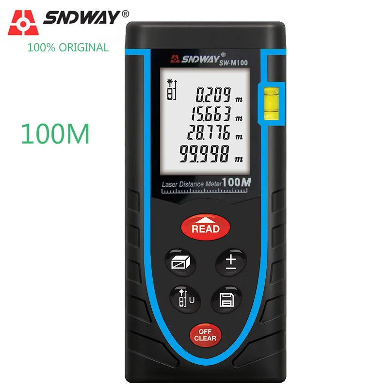

SNDWAY 40M 60M 80M 100M Laser Rangefinder Distance Meter Laser Tape Range Finder LCD infrared Measure Device Ruler Test Tool