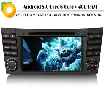

Android 8.0 Autoradio Sat Navi GPS DAB+ Car Radio Player WiFi 4G SD BT for Mercedes Benz E-Class W211 Octa Core 4G RAM 32GB ROM
