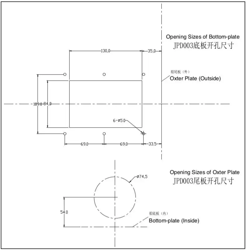 JPD003-Openning sizes