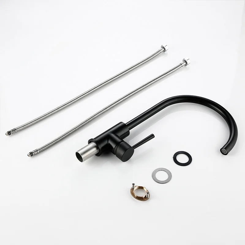  Promotions Simple style 100% Copper Matte black Kitchen Tap Copper Deck Mounted Faucet with Single  - 32719350438