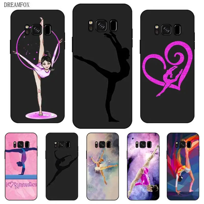 P078 Gymnastics Black Silicone Case Cover For Samsung Galaxy S5 S6 S7 S8 S9 S10 5G S10E S11 S11E Lite Edge Plus |