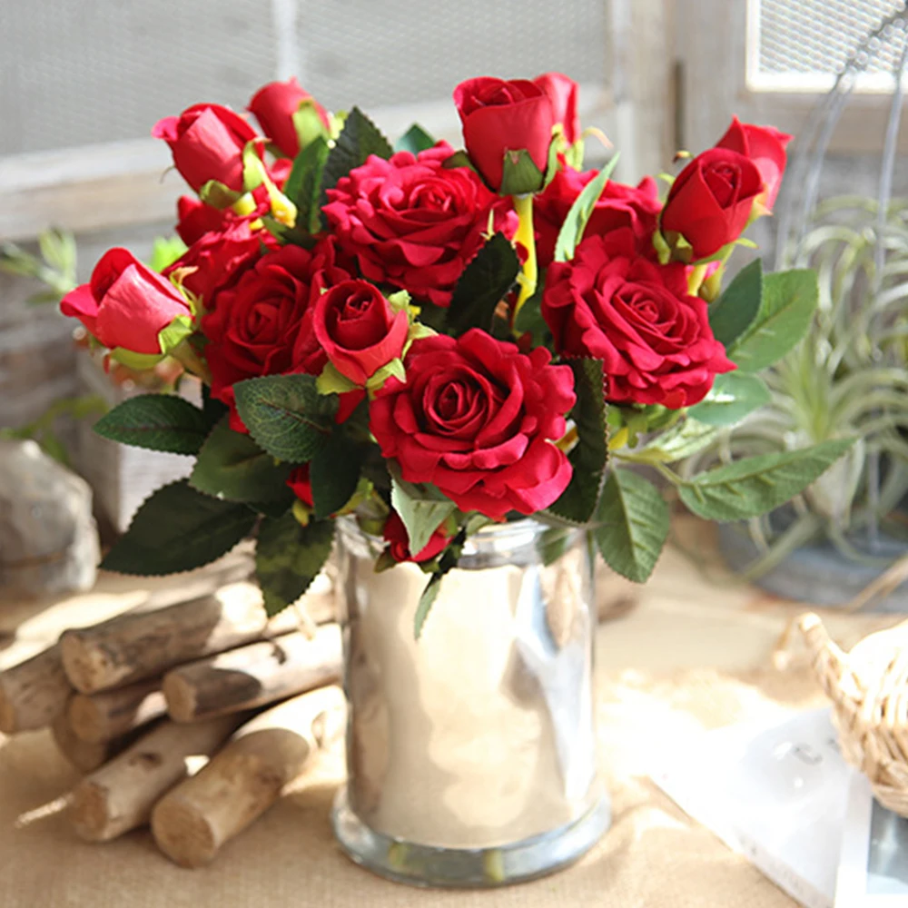 Buy Cheap Artificial Flower DIY Real Touch Silk Rose