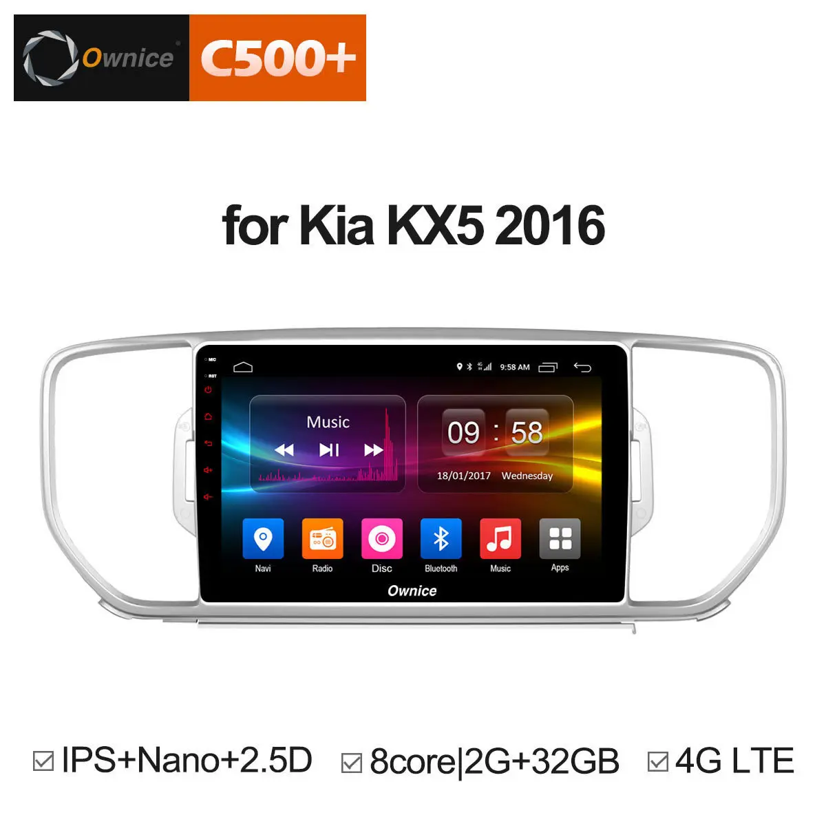  Android 8.1 Head Unit Computer Intelligent Entertainment System Multimedia Player Radio For KIA Spo