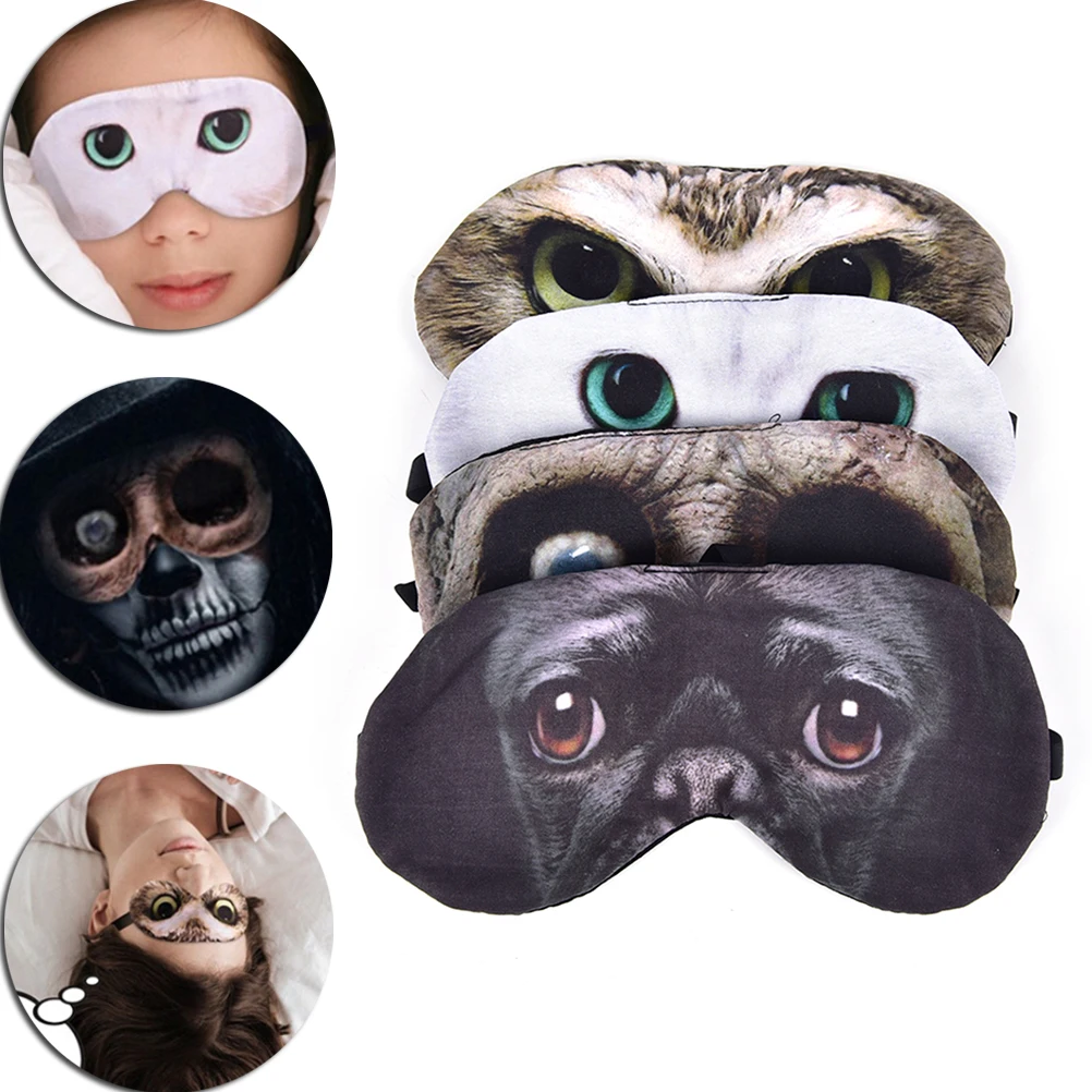 Rest Relax 3D Eyeshade Cat Sleep Mask Sleeping Aid Blindfold Ice Cover Eye Patch Sleeping Mask Case Cosplay Travel Eyepatch