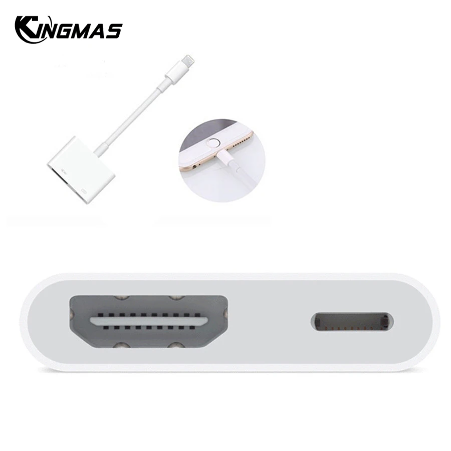 2 in 1 For Lighting Digital AV HDMI OTG Adapter 4K Cable Connector up to 1080P HD For iPhone X 5 5S 6 6S 7 8 Plus IPad Air IPod