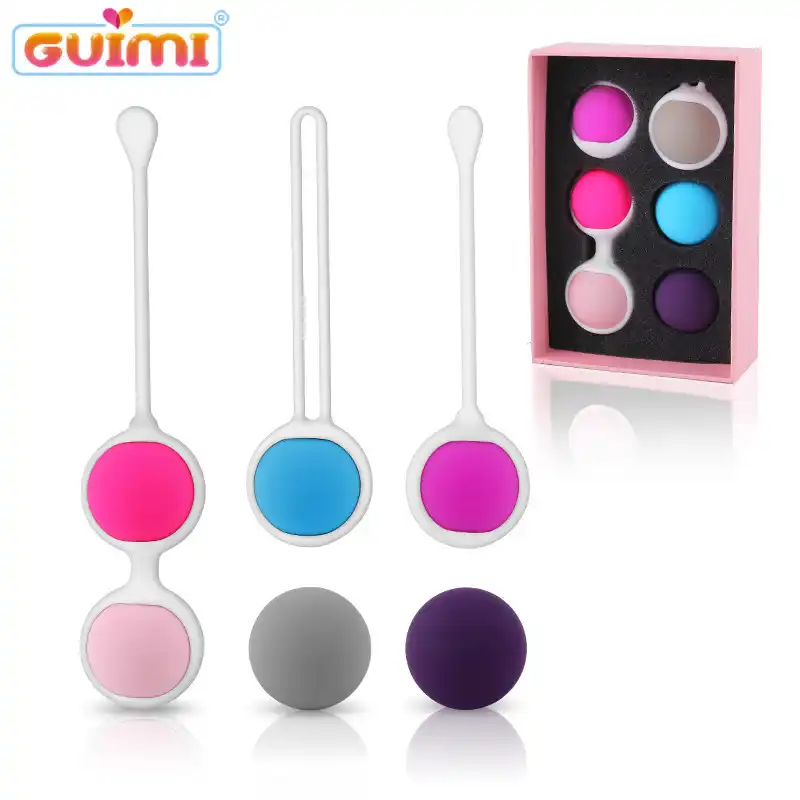 Guimi 6pcs Kegel Balls Vagina Tighten Vibroegg Silicone Geisha