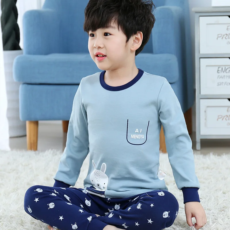 Kids Boys Girls Clothes Baby Pajamas Winter Long Sleeved Homewear Suit Cartoon Children's Sleepwear Pyjamas Kids Nightwear Sets - Цвет: short-9