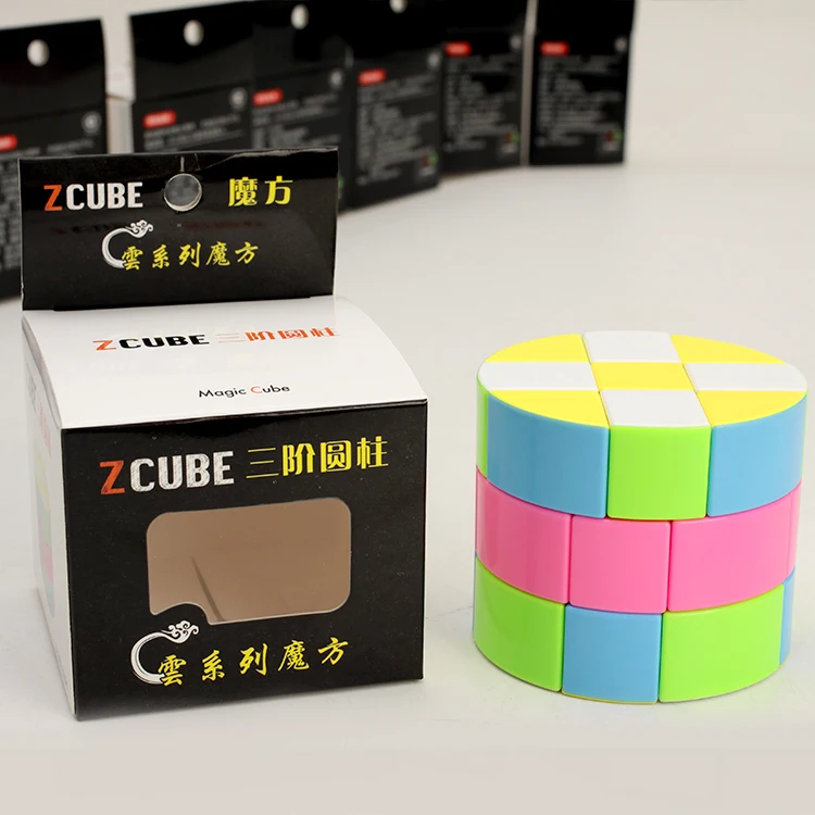 Newest ZCube Cloud 3 layer Cylinder 3x3 Speed Cube Colorful Puzzle Magic Professional Twist Educational Kid