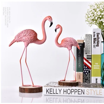 

Home decoration accessories modern resin creative flamigo figurines home accessorie miniatures garden decroracion hogar decor01