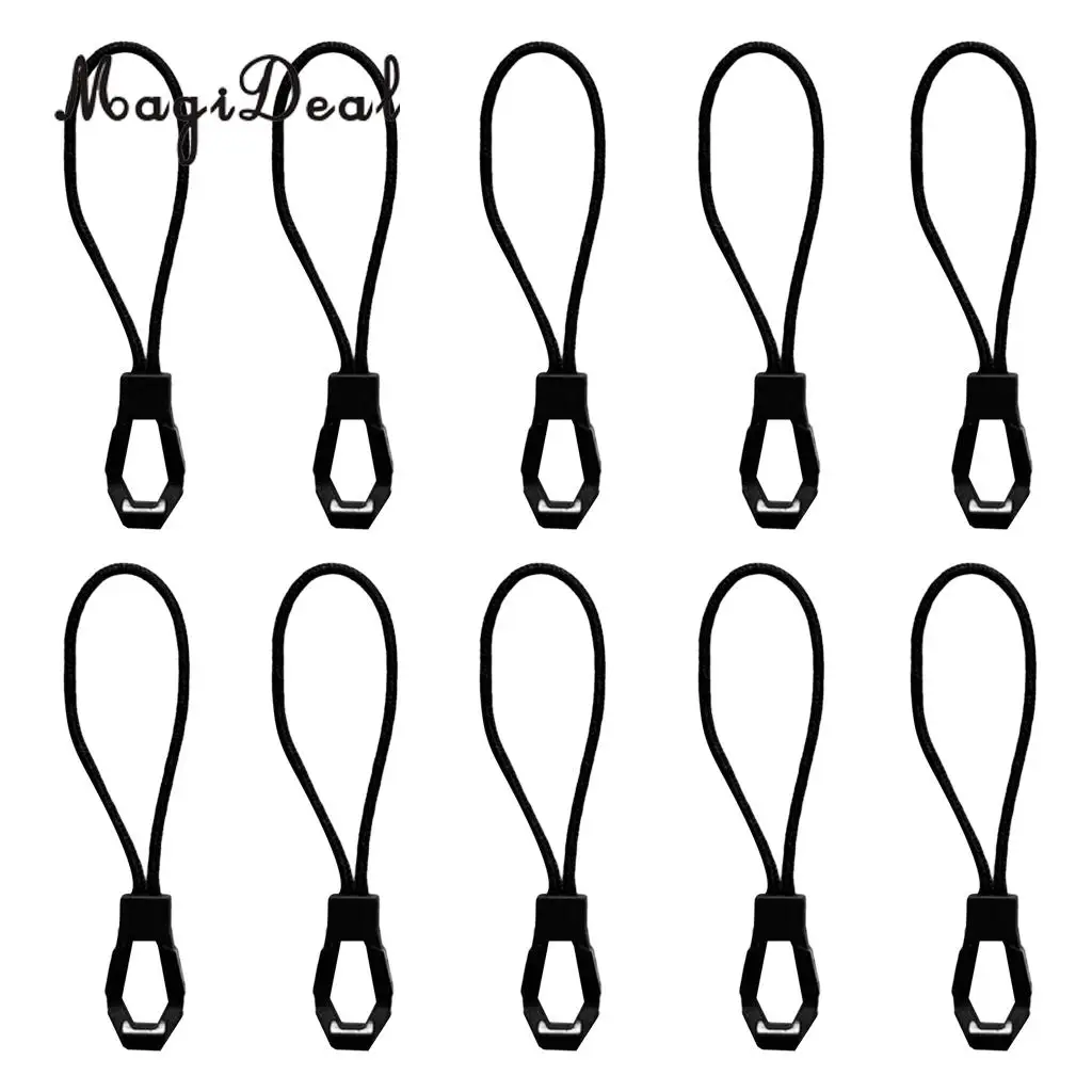 MagiDeal 10pcs Nylon Cord Zipper Pulls Zipper Extension Zip Fixer for Backpack Jacket