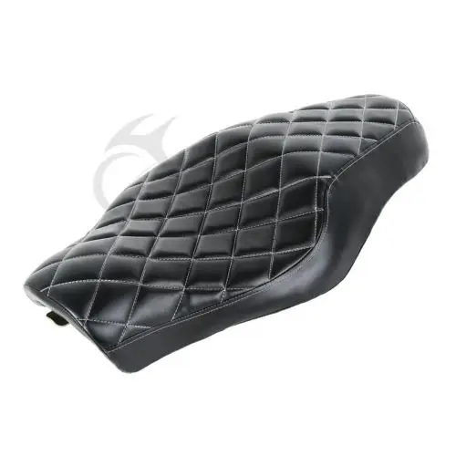 Black Driver Rear Passenger Seat Two up for Harley Davidson Forty Eight
