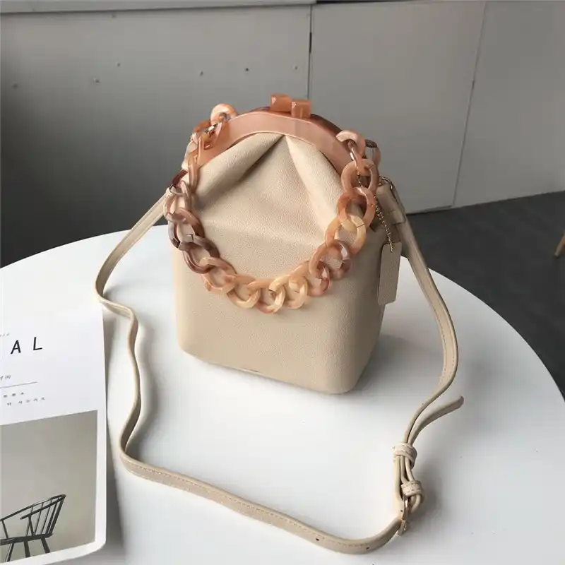 cream chain bag