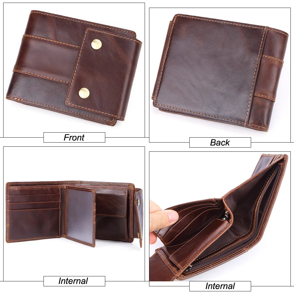 MISFITS Genuine Leather Men Wallets Vintage Hasp Design Women Money Bag ...