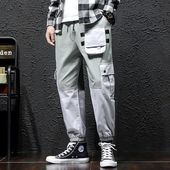 

Patchwork Streetwear Oversize 5XL Men Harajuku Pant Pantalon Homme Casual Cargo Pants Joggers Trousers Male Clothing 2019 Spring