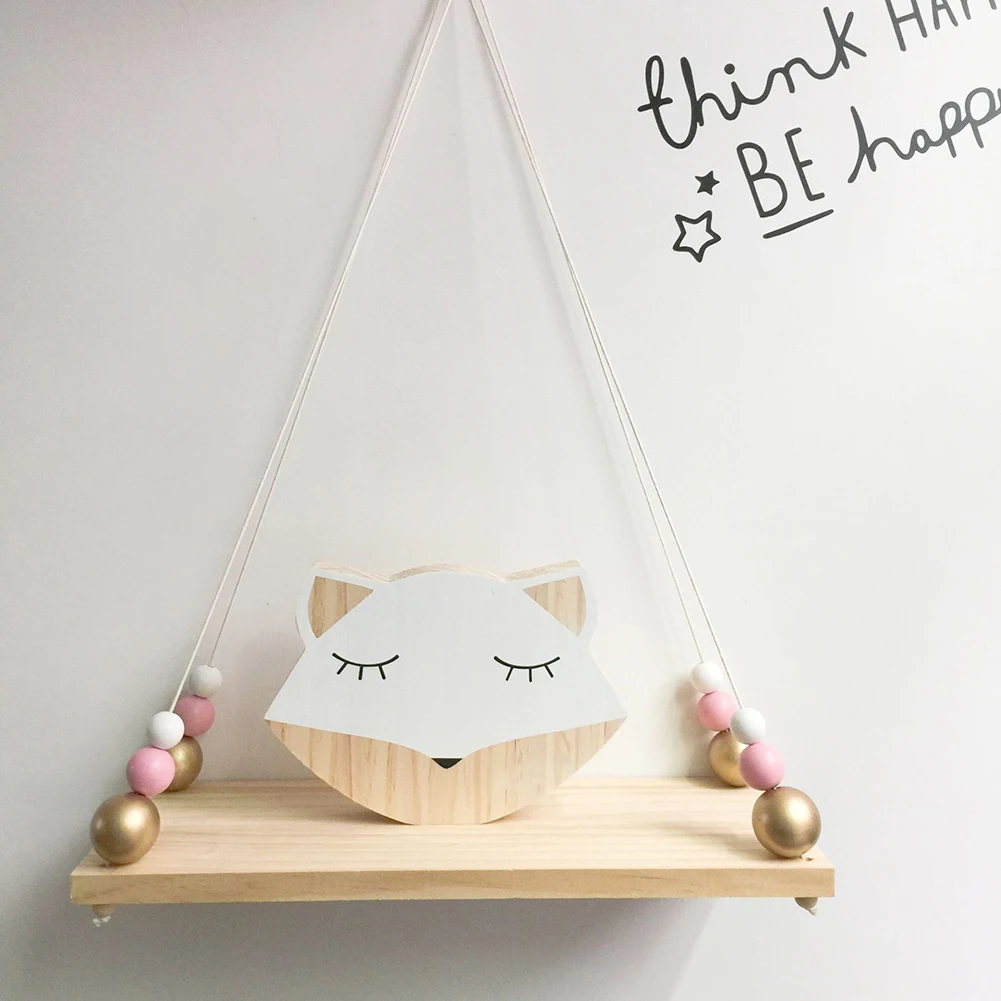 Decoración de la pared del regalo de la decoración de la pared de la habitación colgante de la borla de madera del estilo nórdico de la habitación de los niños