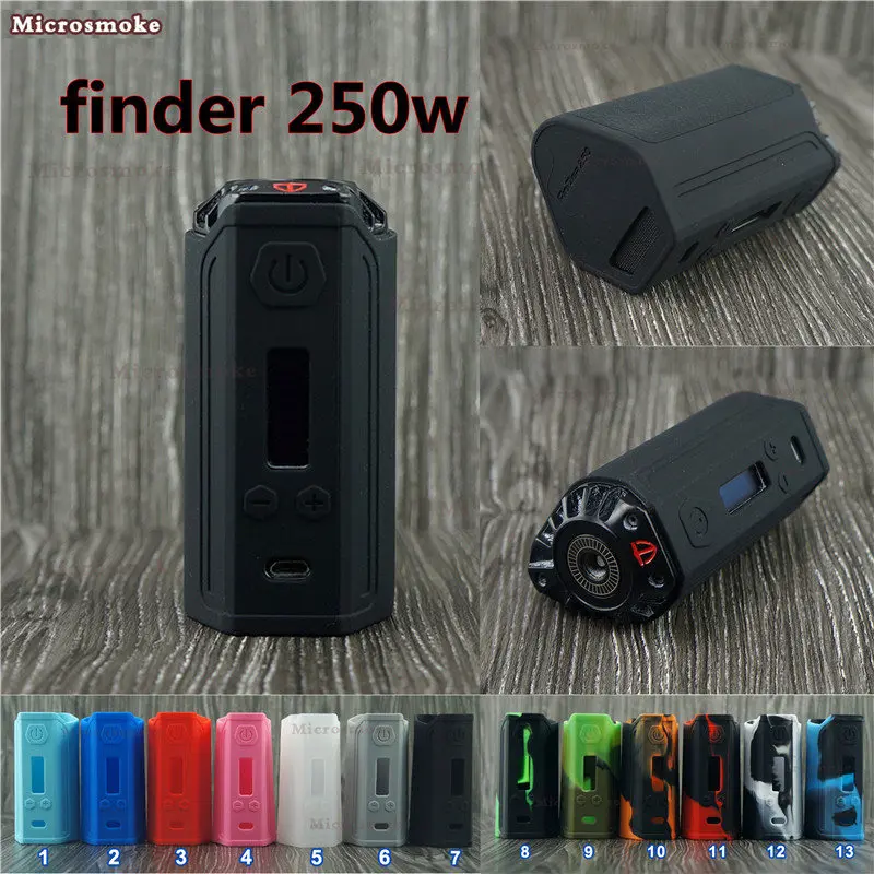 

RHS factory Finder DNA 250 100% Original silicone case for DNA 250 Chip Think Vape Finder DNA 250 Box MOD with 13 colors 1PC