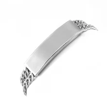 Браслеты из нержавеющей стали для мужчин, персонализированные, на заказ, браслет с именем, пустые, ID тег, трубка, кабель, браслет и браслет, опт, 10 шт