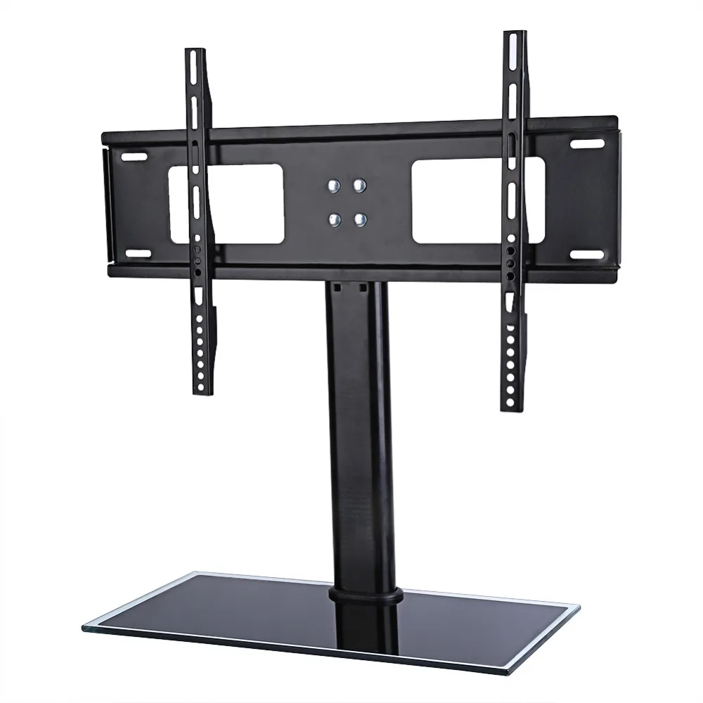 

70-100cm Black Adjustable Universal Replacement Bracket TV Stand Tabletop Base Stand Mount 8 Sizes For TVs Tools